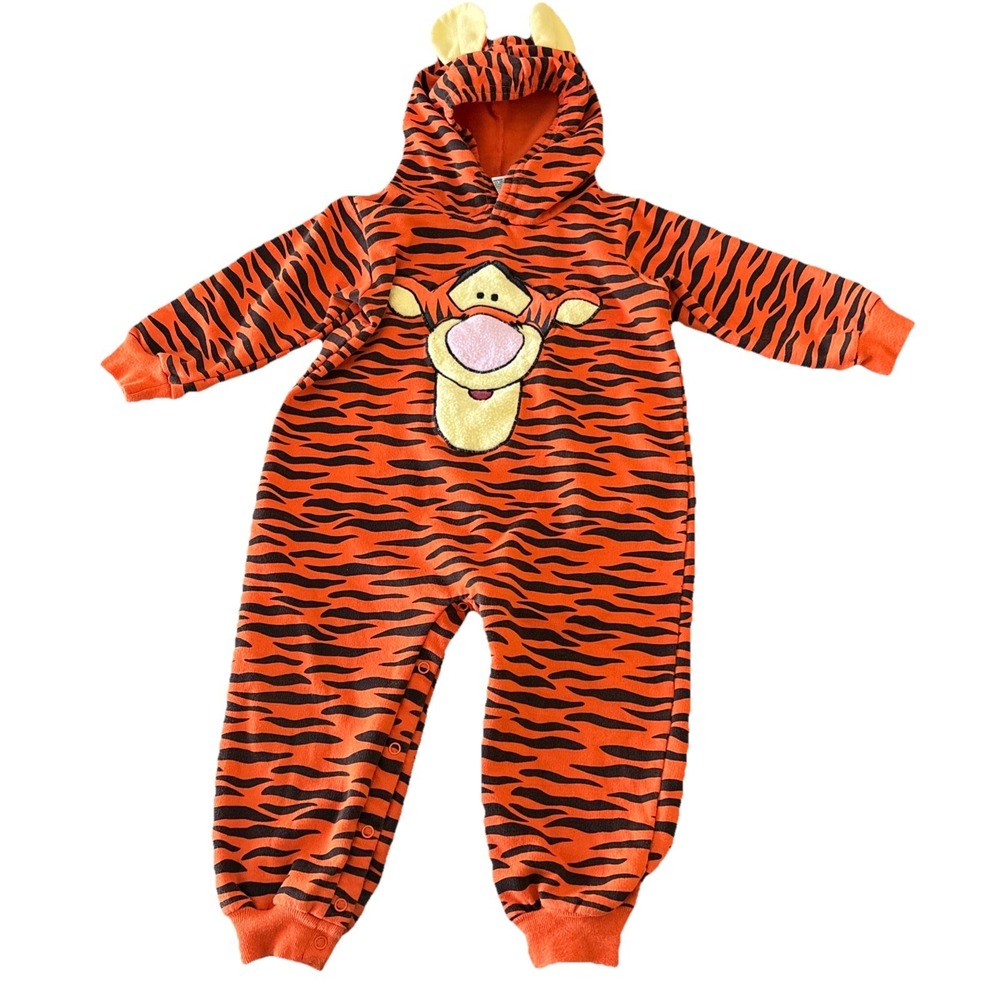 Walt Disney Winnie The Pooh Tigger Embroidered Romper Size 2T Y2K 2000 vintage